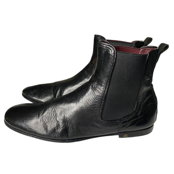 Dolce & Gabbana Goat Skin Smooth Sole Chelsea Boots Men\'s 11 main image 7